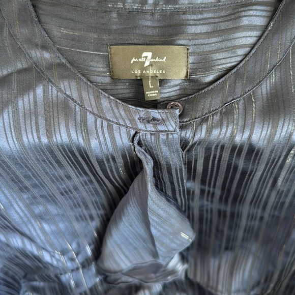 For All Mankind Women's Sparkle Ruffled Sleeveless Top, loose fit no b… - Picture 4 of 4